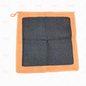 Orange clay decontamination towel with blue honeycomb pad and hanging loop
