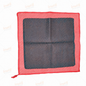 Red clay decontamination towel with blue honeycomb pad and hanging loop