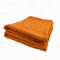 Car drying towel, orange microfiber towel stack, folded